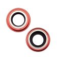 For Apple iPhone 14   14 Plus Replacement Rear Camera Lens With Cover Bezel Ring (Red) Discount