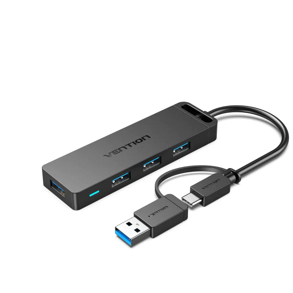 Vention USB 3.0 & USB-C 2-in-1 Interface to 4-Port USB 3.0 Hub - CHTBB Hot on Sale