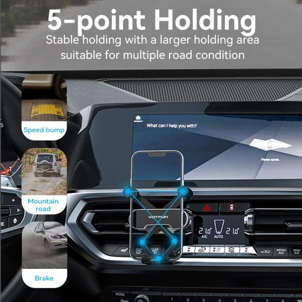 Vention Auto-Clamping Car Crossbar Style Phone Mount With Duckbill Clip - KCEH0 For Discount