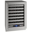 Hwc524 24  Wine Refrigerator With Stainless Frame Finish and Left-hand Hinge Door Swing and Lock (115 V 60 Hz) Online Sale