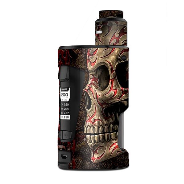 Wicked Evil Tribal Skull Tattoo G Box Squonk Geek Vape Skin Hot on Sale